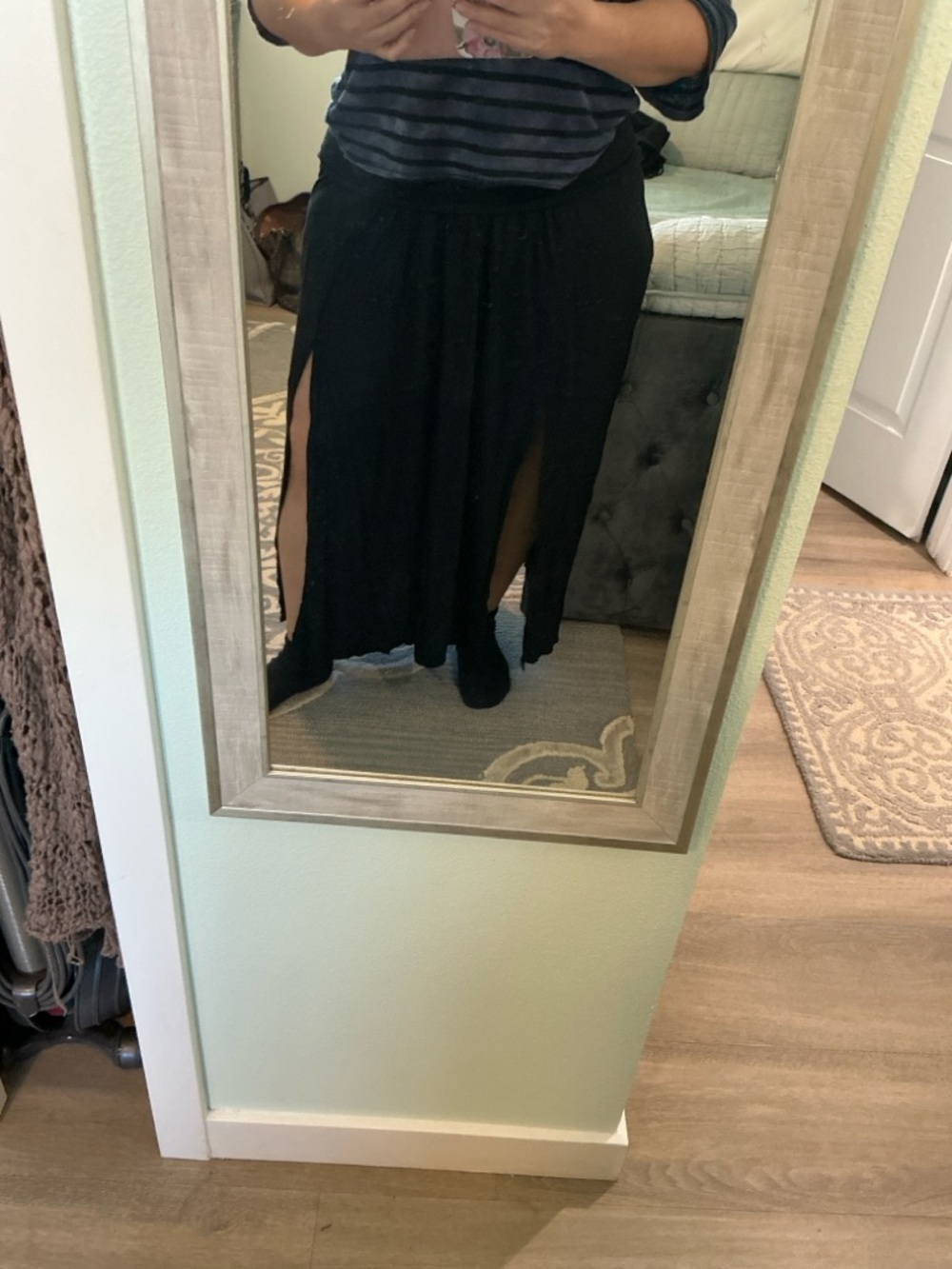 VENUS Black Maxi Skirt